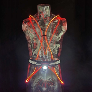 LED vest til løbere og cyklister - Rødt lys